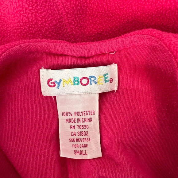 Gymboree Vintage Rainbow Tage Fleece Dress Embroidered Size Girls Small Pink - Picture 4 of 5